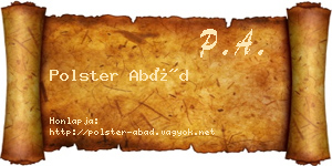 Polster Abád névjegykártya